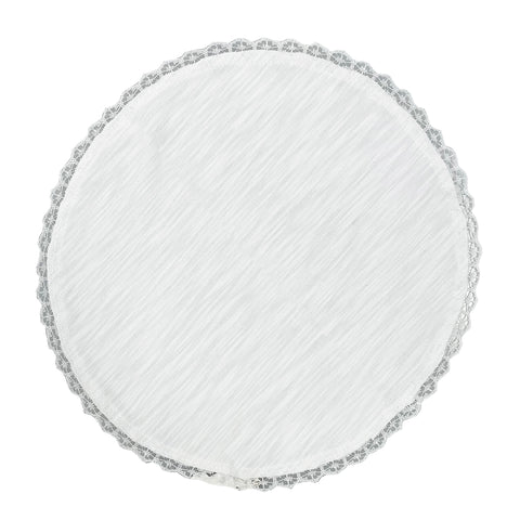 9-inch-white, Women's Slub Knit with Lace Veil SKL