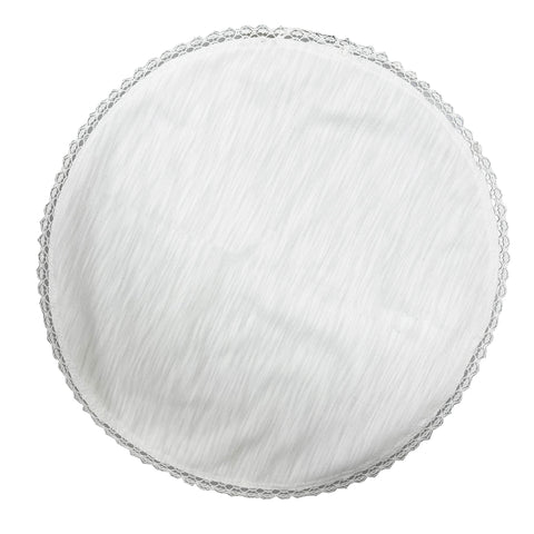 10-inch-white, Women's Slub Knit with Lace Veil SKL