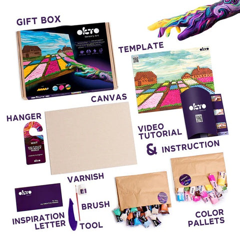 Sensory Art 3D Painting �Flower Beds in Holland� 10001 