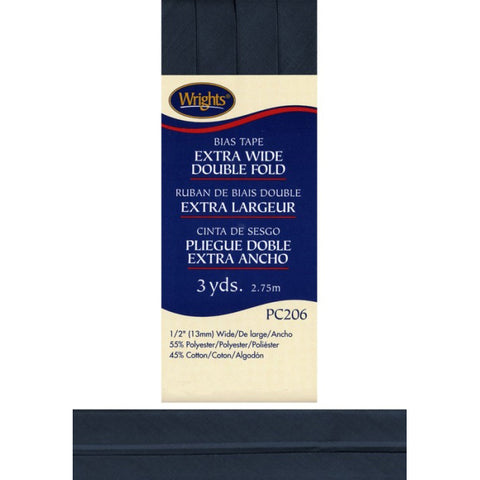 Navy Bias Tape Extra Wide Double Fold 117206-0055