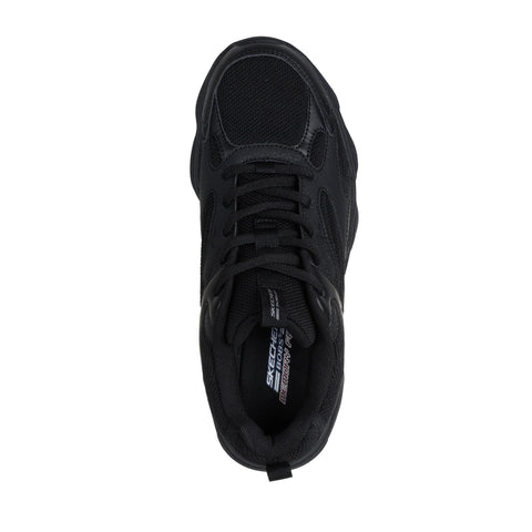 Skechers men's BOBS Sport Diego Fusion Motion shoe in black top view