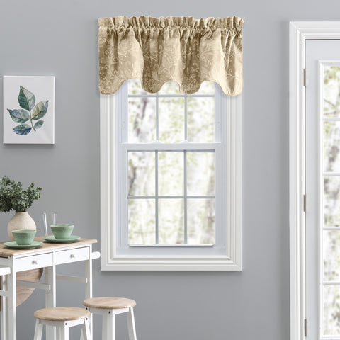 tan, Lexington Leaf Scallop Valance 122