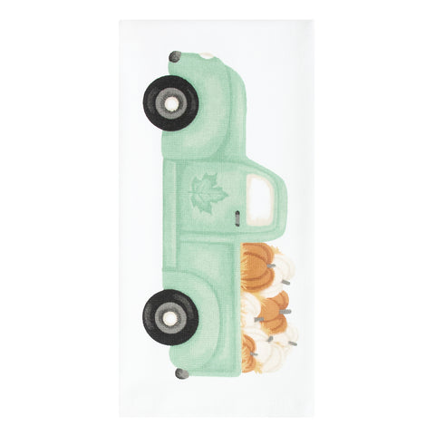Vintage Pumpkin Truck Kitchen Towel