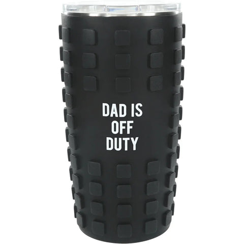 Dad Off Duty Travel Tumbler with 3D Silicone Wrap 14341
front view