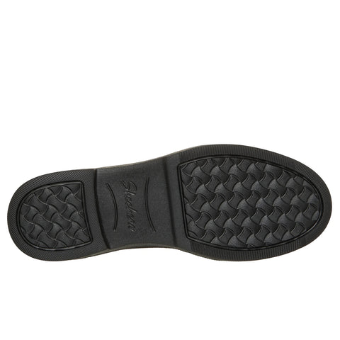 Outsole of Skechers women's Cleo Taylor Love Me Knot shoes in black