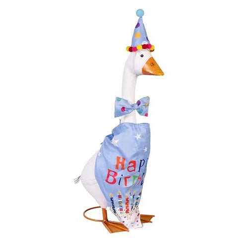 Birthday Boy outfit for Giddy the Porch Goose