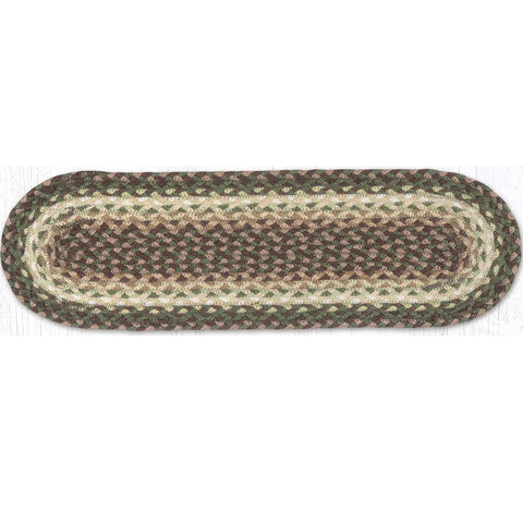 Braided Taupe/Dark Brown/Cactus Stair Tread C-786
