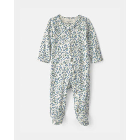 Baby Girls' Floral 2-Way Zip Sleep and Play Pajamas 1V245810