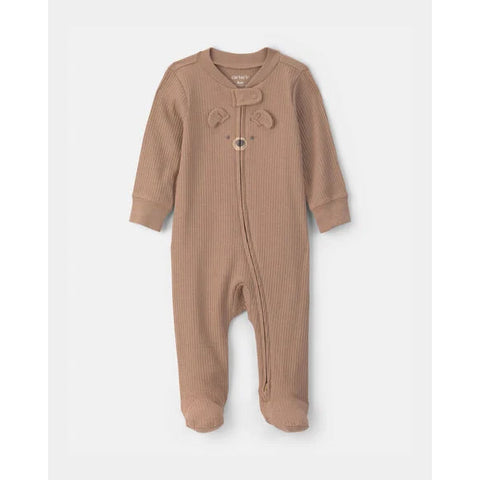 Baby Boys' Brown Bear 2-Way Zip Sleep and Play Pajamas 1V246510