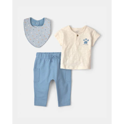 blue dog, Baby Boys' 3-Piece Top and Pant Set 1V68