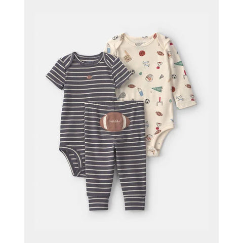 Baby Boys' 3-Piece Football Bodysuit and Pant Set 1V717110