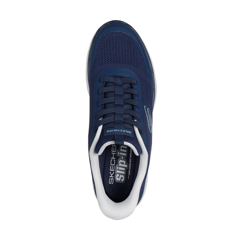 Navy Blue Skechers men's Slip-ins Summits Leyter sneaker top view
