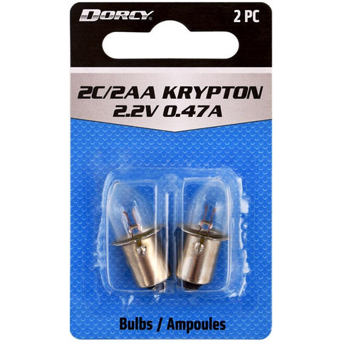 Dorcy 2-pack Krypton Flashlight Bulbs 2C/2AA