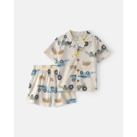 Boys' 2-Piece Short-Sleeve Farm Pajama Set 2V317710