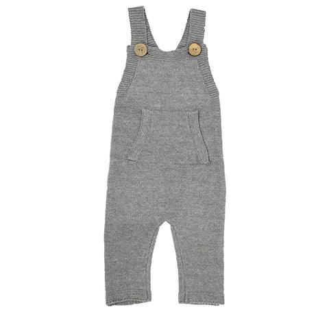 gray, Infant's Knit Bib Pants 3010