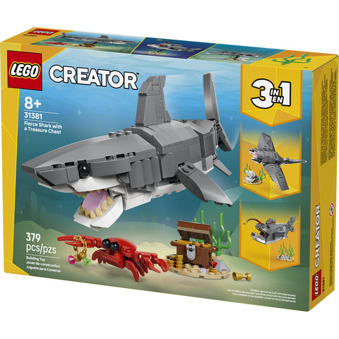 LEGO Creator Fierce Shark with a Treasure Chest Toy 31381