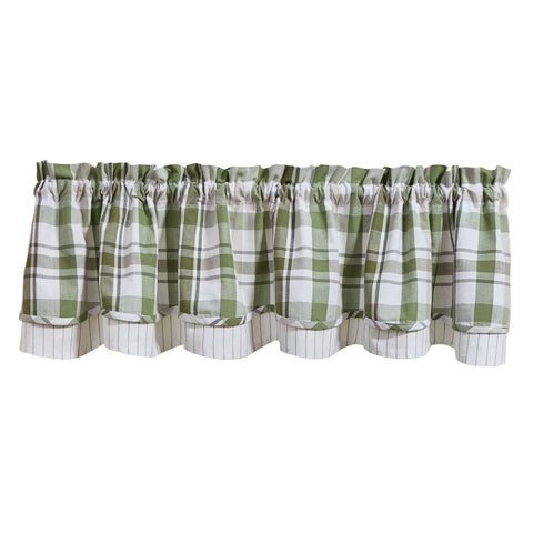 Hayes Plaid Valances 3953-470
lined and layered design