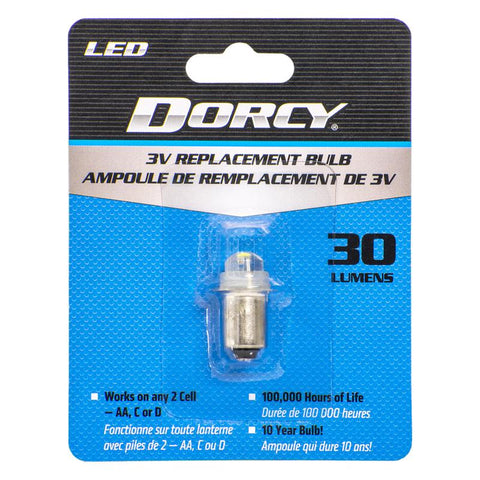 Dorcy White LED Flashlight Bulb 3V