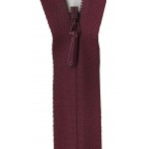 Burgundy Unique Invisible Zipper.
