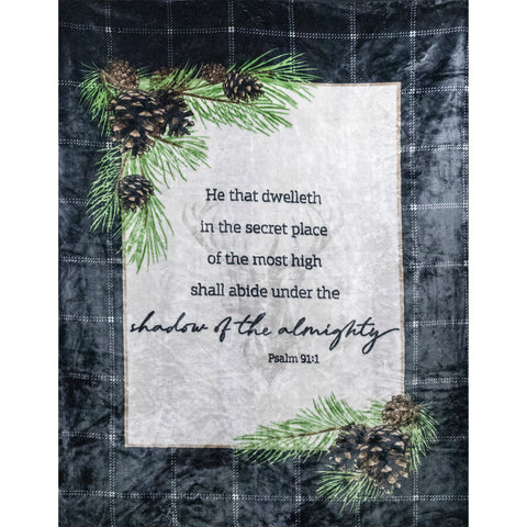 Forest Plaid 79" x 95" Plush Queen-sized Blanket BLKT-4667
