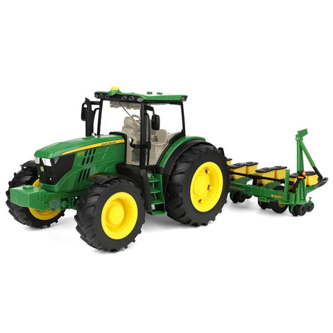 1/16 John Deere 6210R Toy Tractor with Lights & Sounds and 6 Row Planter, ERTL Big Farm Toy 47684