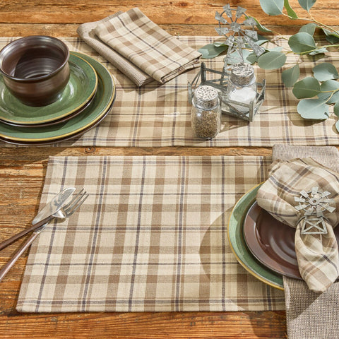 Plains Plaid Placemat 4878-010 displayed on table 