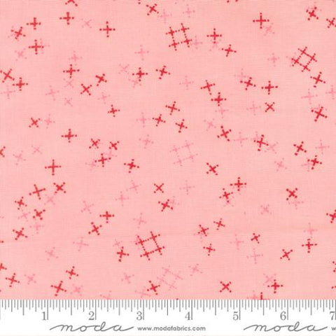 pink, Darling Peony Collection Tiny Pluses Cotton Fabric 48794