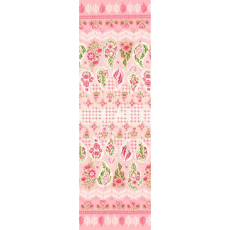 pink, Darling Peony Collection Double Border Cotton Fabric 48795