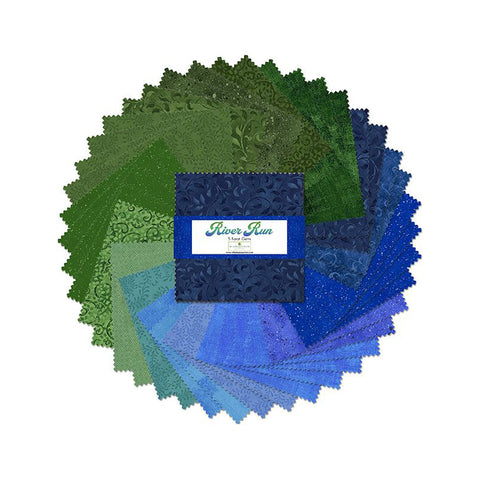 river run, Wilmington 5 Karat Gems Precut Fabric Squares 507