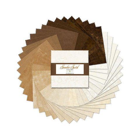 sundae swirl, Wilmington 5 Karat Gems Precut Fabric Squares 507