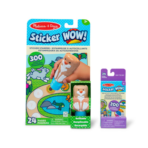 Melissa & Doug Sticker WOW! Bundle with bunny stamper