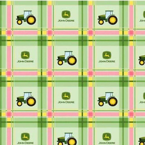 tractor and logo, John Deere Cotton Fabric Collection 46792