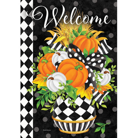 Black & White Planter garden flag