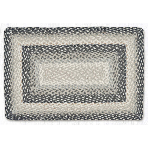 Braided Rug Oval Gray/Sand/Ivory C-890