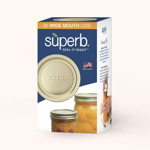 Superb 60-pack Wide Mouth canning jar lids