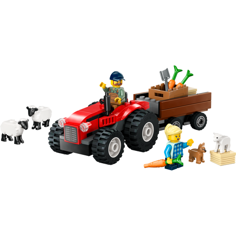LEGO City Red Farm Tractor with Trailer & Sheep Toy, Playset for Kids 60461