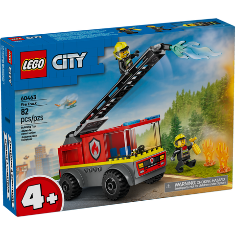 LEGO City Fire Ladder Truck, Firefighter Toy Vehicle Gift for Kids 60463