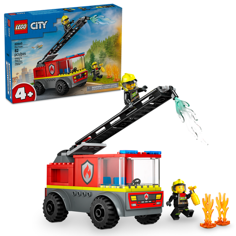 LEGO City Fire Ladder Truck, Firefighter Toy Vehicle Gift for Kids 60463