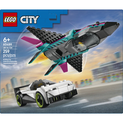 LEGO City Jet vs. Car - Toy Cars and Jet Toy Playset - 60489