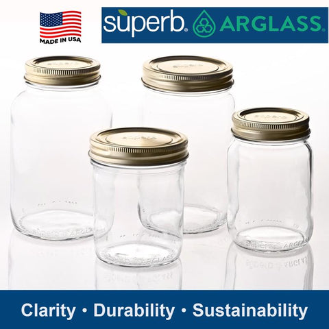 Superb glass canning jars