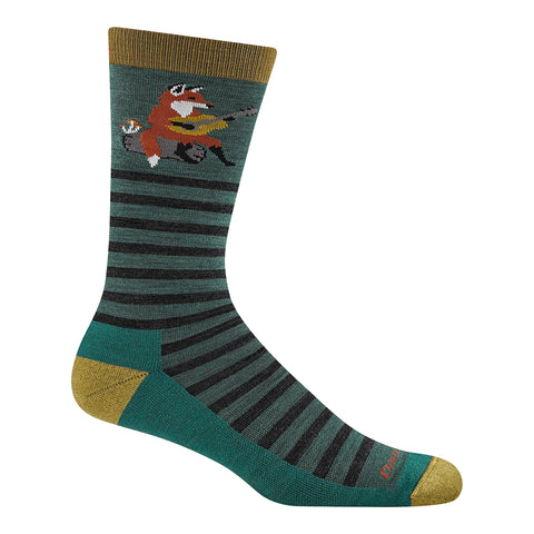 teal, Men's Wild Life Lightweight Crew Socks 6096