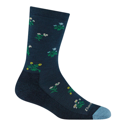midnight, Women's Wildflower Lightweight Crew Sock 6139