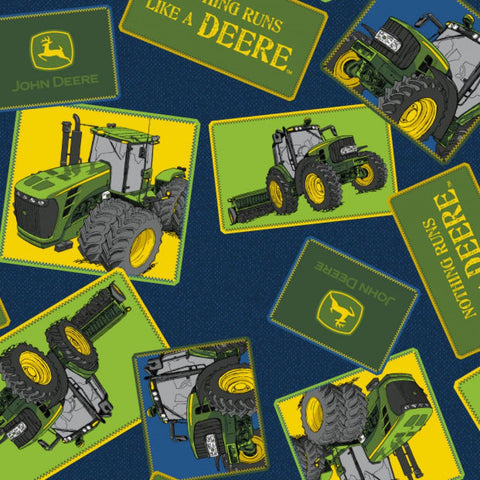 blue tractor, John Deere Cotton Fabric Collection 46792