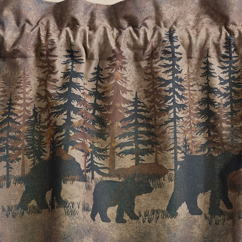 Bear Walk Valance 6911-470 
closer view of curtain material 