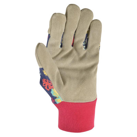 Women's Liberty Print Gardening Gloves showing palm