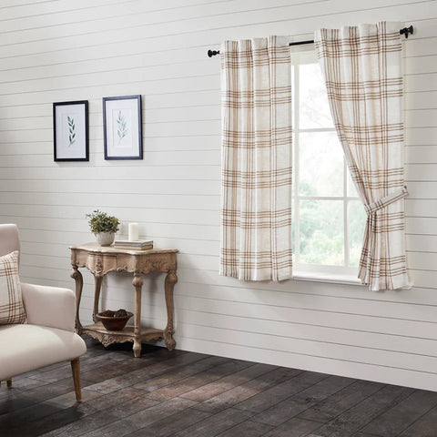 Wheat Plaid Panels Set of 2 80542