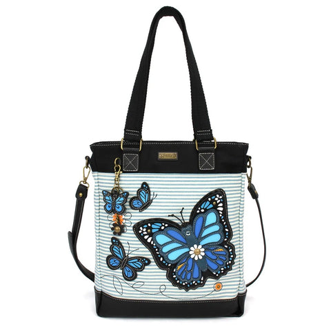 Chala Handbags Blue Butterfly Work Tote bag