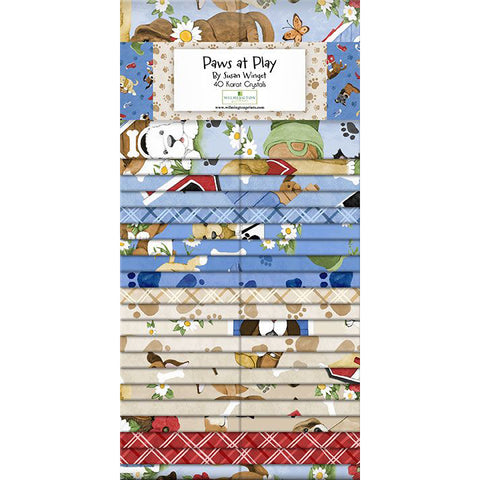 Paws at Play Collection 40 Karat Cotton Fabric Crystals 840-891-840