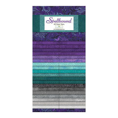 spellbound, Pre-cut Cotton Fabric Karat Gems Strips 842