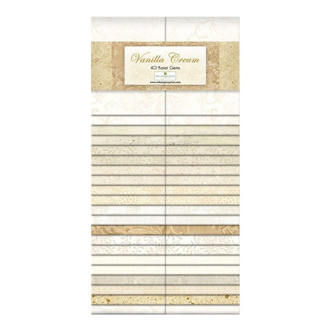 vanilla cream, Pre-cut Cotton Fabric Karat Gems Strips 842